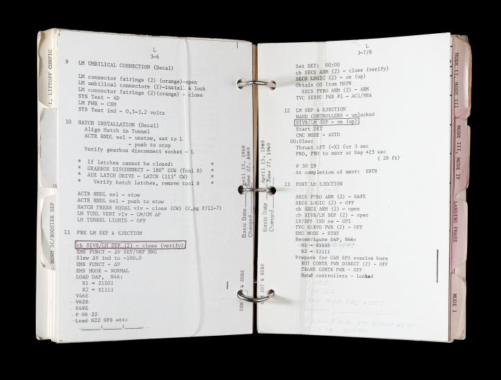 Apollo Lunar Module System Activation Checklist