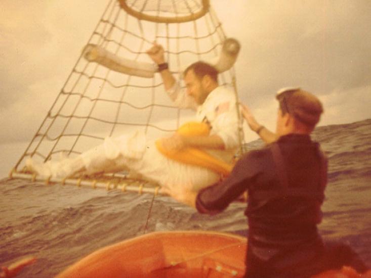 Apollo Astronaut Evans in Rescue Net