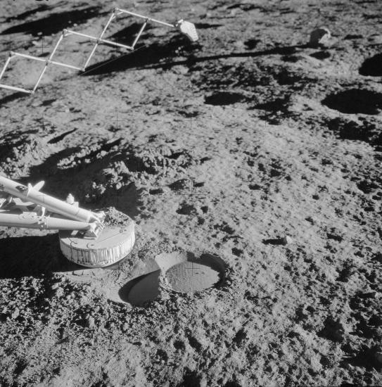 Surveyor 3 “Footprint” on Moon