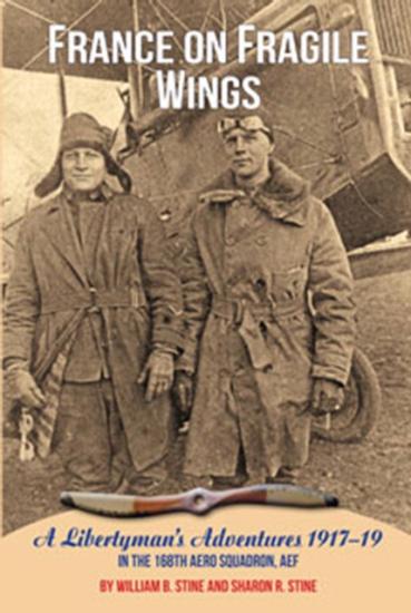 Book cover for a book about France during and after World War II with a background of two pilots in front of a plane.