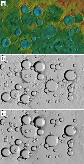 Image of Computer Simulations of Landscape Development on Mars