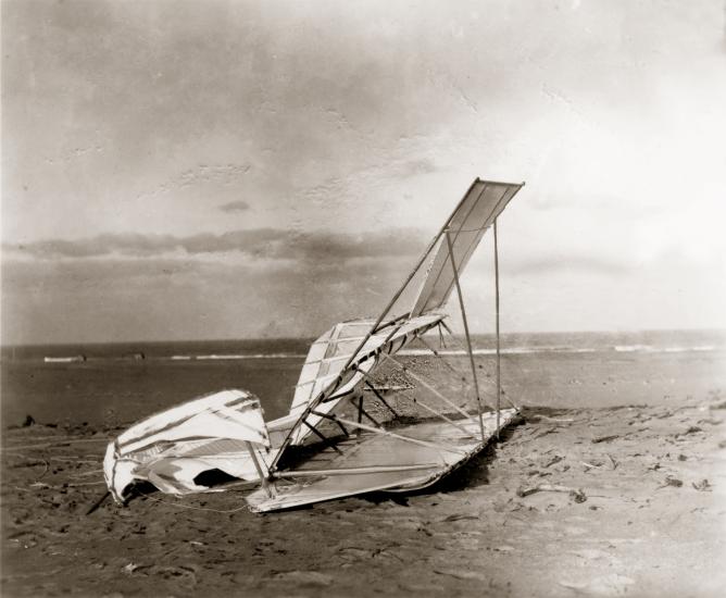 1900 Wright Glider Wrecked