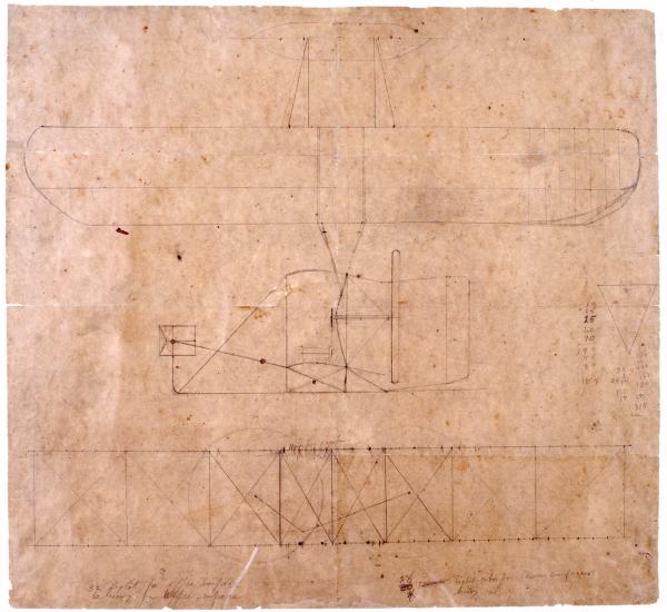 1903 Wright Flyer Sketch Repoduction