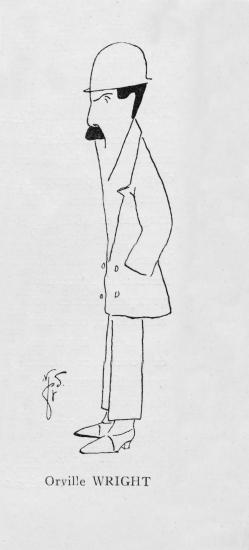 Caricature of Orville Wright