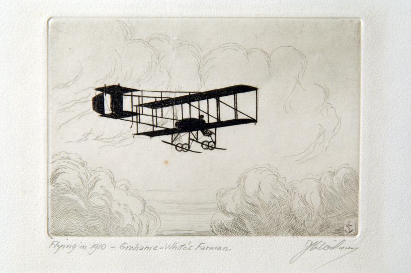 Flying in 1910 - Graham-White's Farman