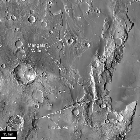 Mangala Vallis, Mars