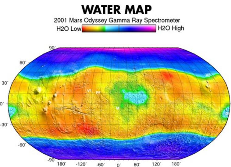 Hydrogen Map -- Martian Soil