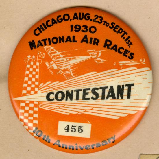 Contestant badge, 1930 National Air Races