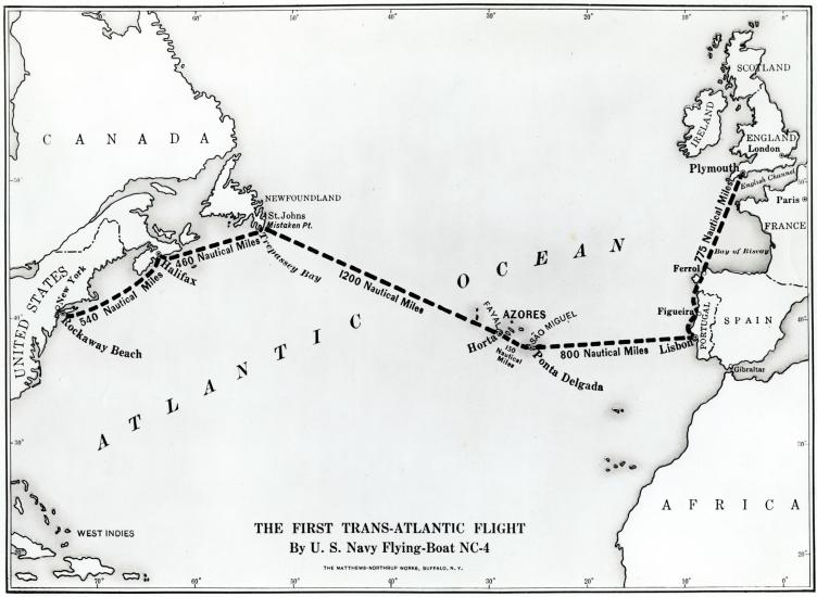 The Route of the NCs Across the Atlantic