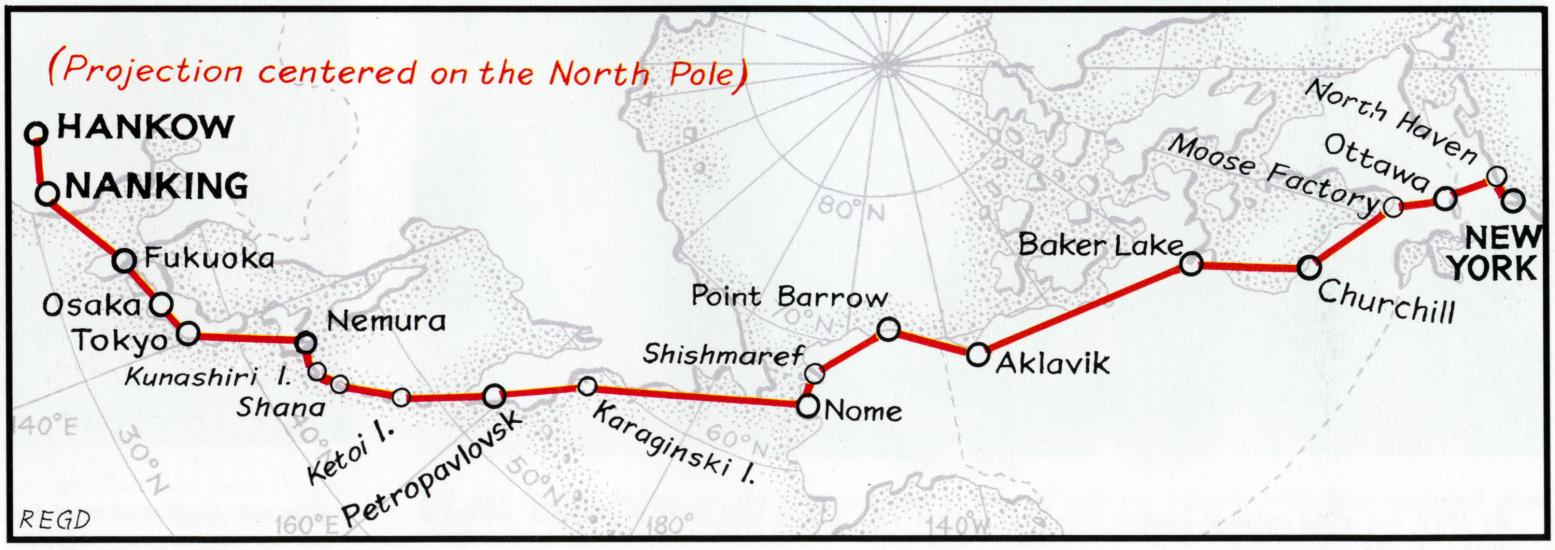 The Lindberghs’ 1931 Route