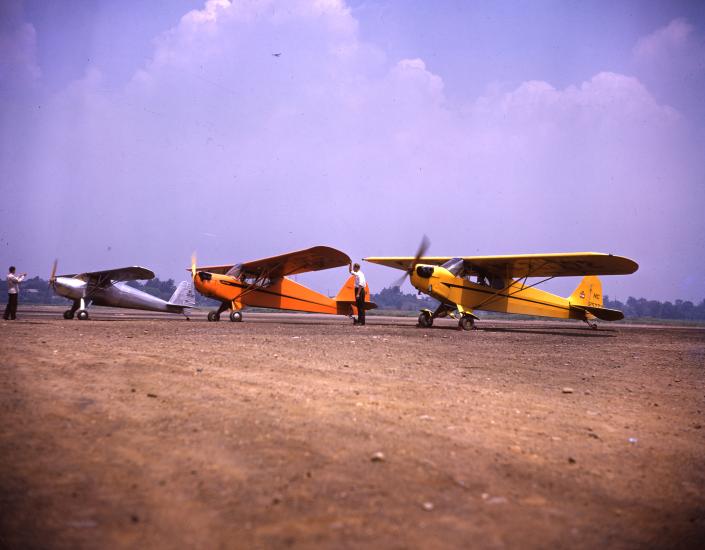 Luscombe Silvaire, Aeronca 65 Chief, and Piper Cub