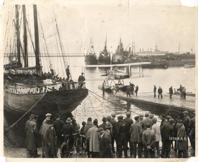 Crews of the Chicago and the New Orleans in Iceland