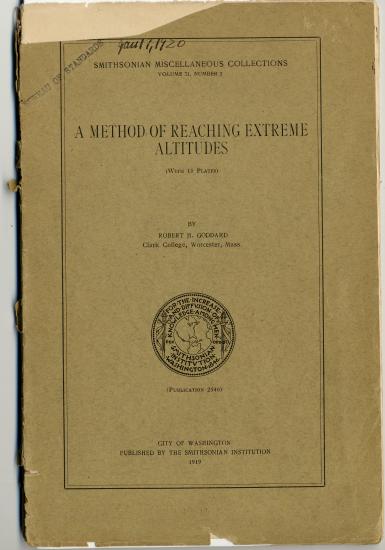 Cover of A Method of Reaching Extreme Altitudes