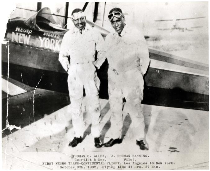 James Banning in the Alexander Eaglerock Biplane