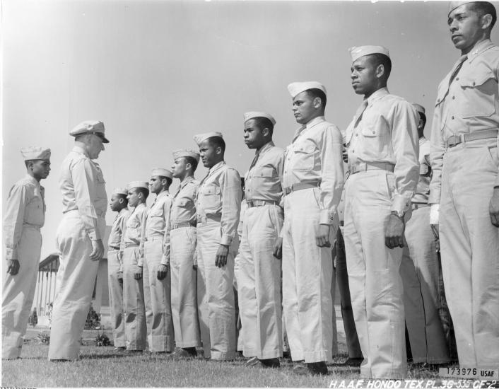 Tuskegee Navigation Cadet Inspection