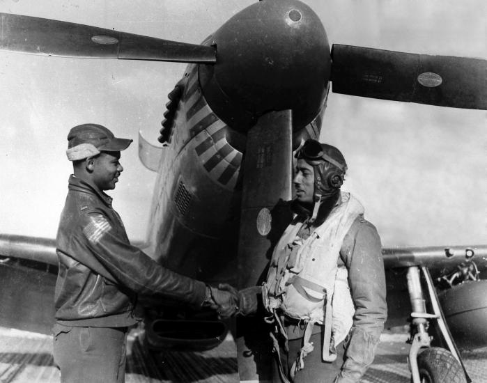 Wendell O. Pruit Greets John F. Briggs