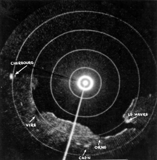 Radar Scope Image of the Normandy Coastline