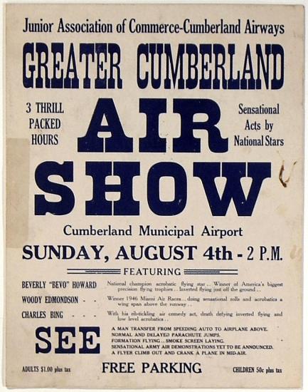 Greater Cumberland Air Show poster