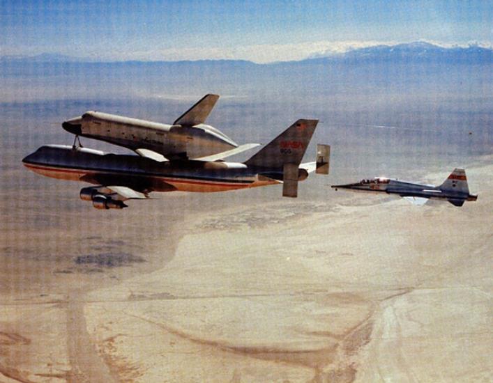 NASA Boeing 747-123 Shuttle Carrier Aircraft with the Sp