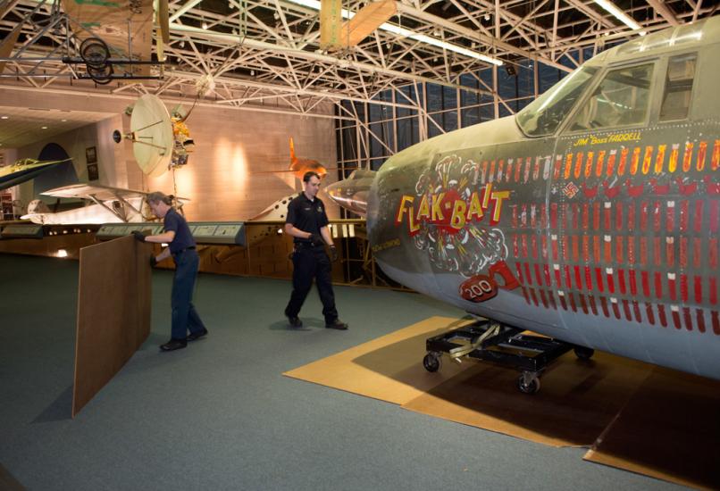 Moving the Martin B-26B Marauder <em>Flak-Bait</em>'s Forward Fuselage