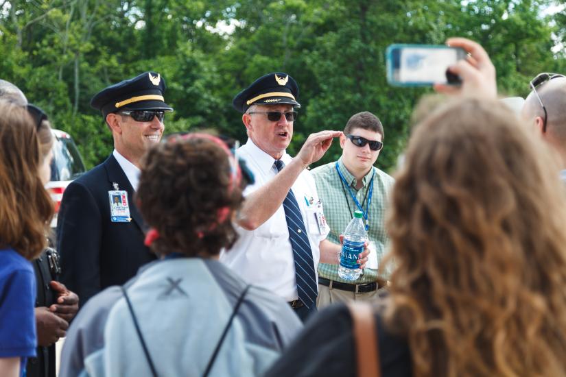 United Airlines Pilots at Become a Pilot Day 2014