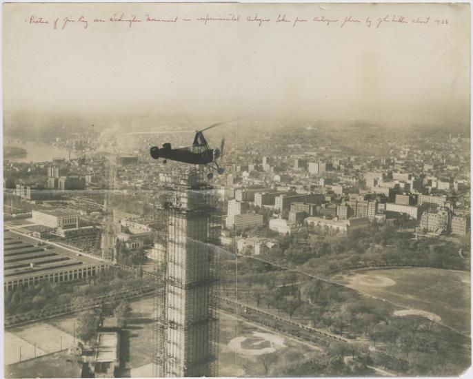 Jim Ray Flies over the Washington Monument