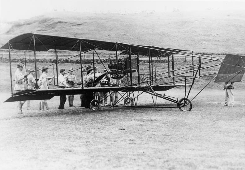 Bud Mars and His Airplane in Hawaii