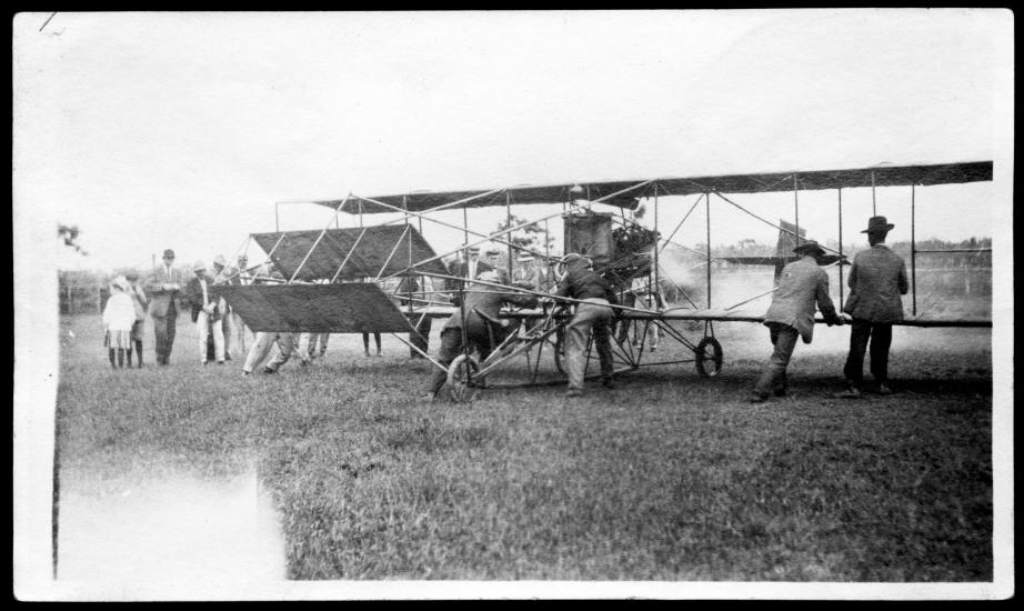 Clarence Walker Preparing for Flight