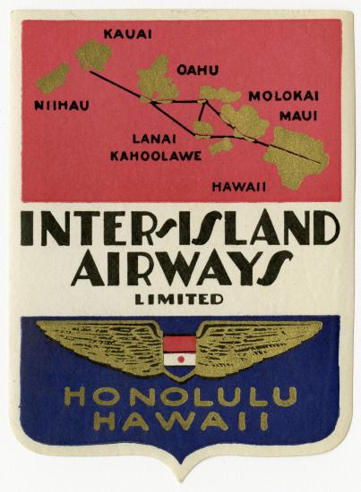 Inter-Island Airways Baggage Label