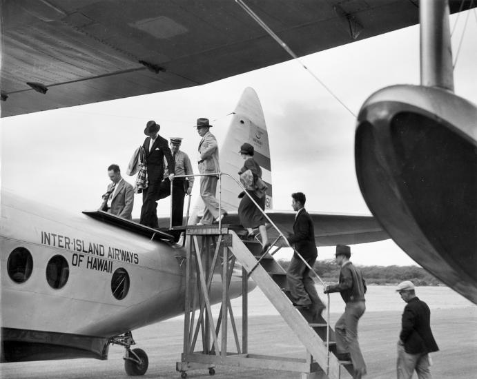 Boarding an Inter-Island Airways S-43