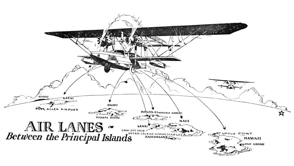 Inter-Island Airways Timetable 1929