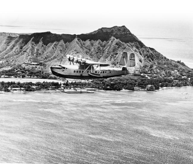 <em>Pan American Clipper</em> near Diamond Head