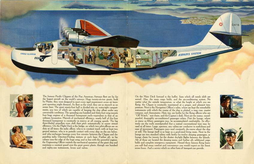 Martin M-130 Clipper Cutaway Drawing