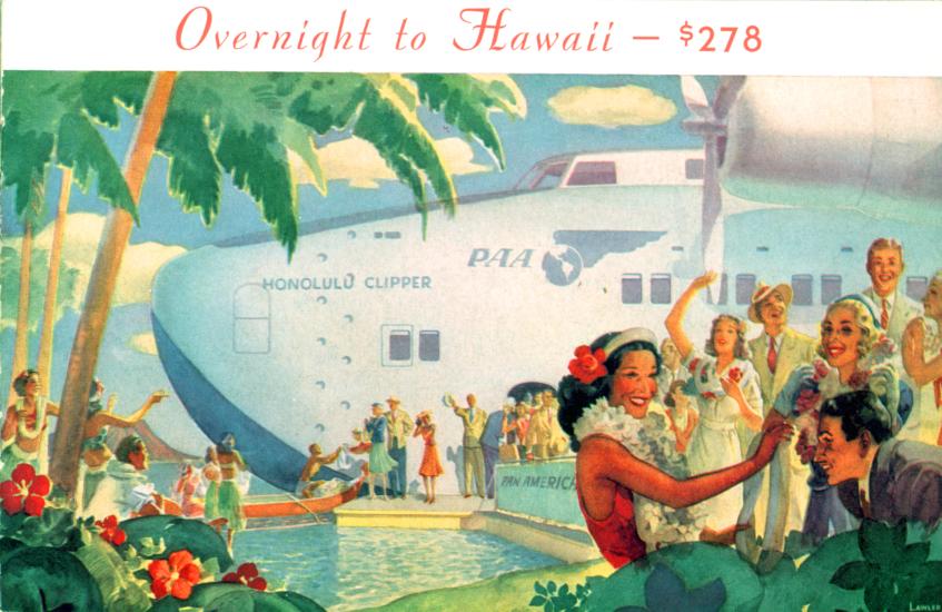 Pan Am Brochure, Overnight to Hawaii