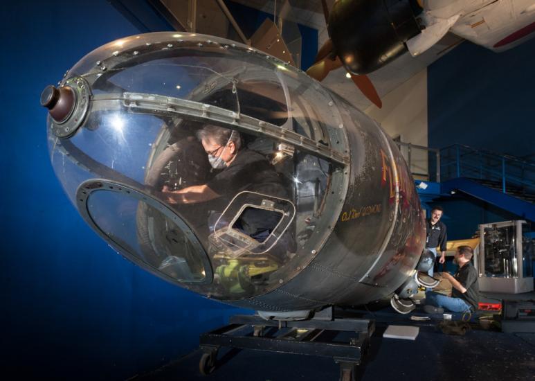 Moving the Martin B-26B Marauder <em>Flak-Bait</em>'s Forward Fuselage