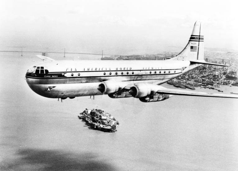 Pan Am Stratocruiser in Flight