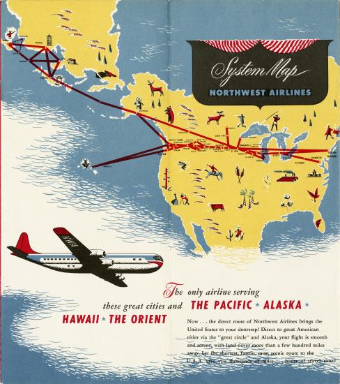 Northwest Airlines Route Map