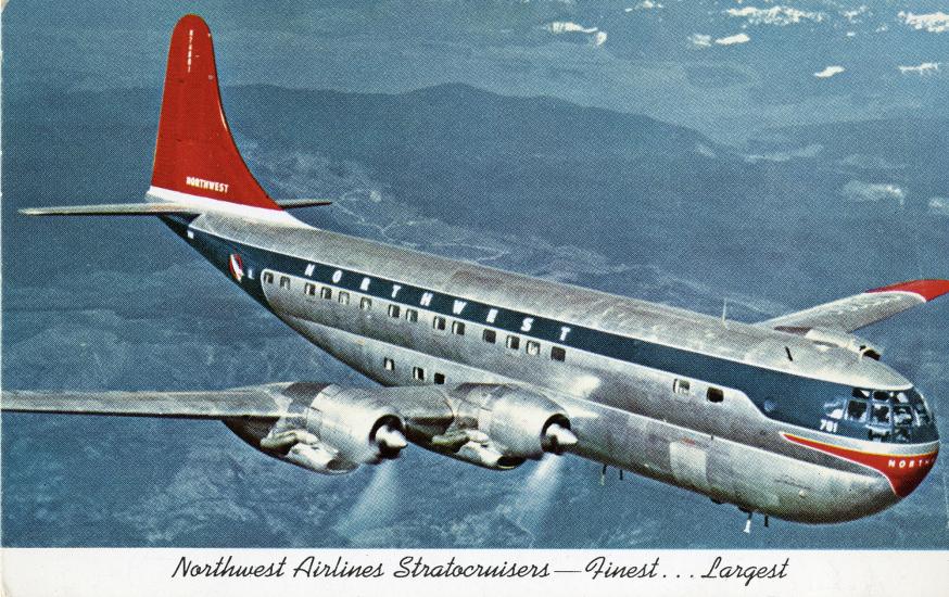 Northwest Airlines Stratocruiser Postcard