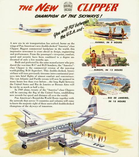 Pan Am Stratocruiser Brochure