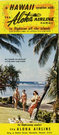 Aloha Airlines Tour Brochure