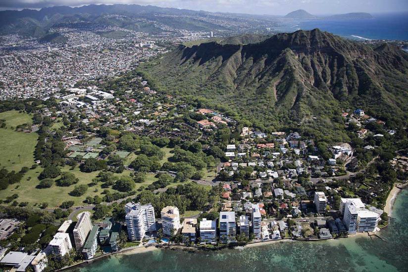 Aerial View of Oahu