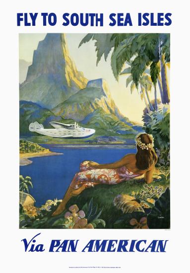 Pan Am South Sea Isles Travel Poster