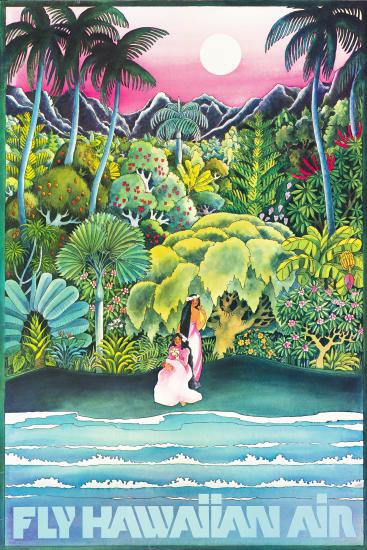 Hawaiian Airlines Travel Poster