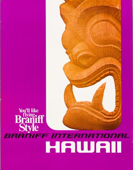 Braniff Hawaii Travel Poster