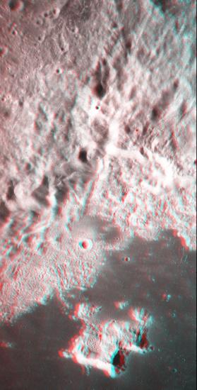 Tsiolkovsky Crater on the Moon in 3-D