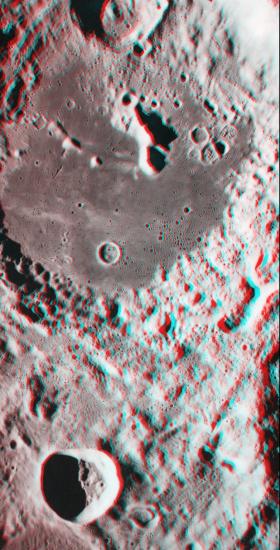 Aitken Crater on the Moon in 3-D