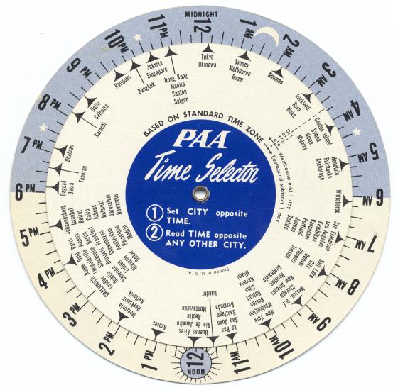 Pan American Airways Time Selector