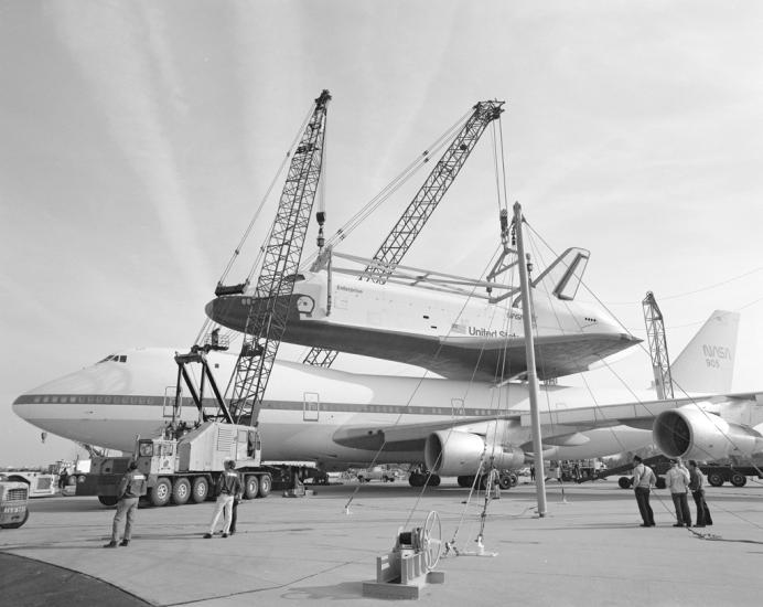 Space Shuttle <em>Enterprise</em> Removed from 747