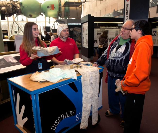 Explainers at African American Pioneers in Aviation Family Day