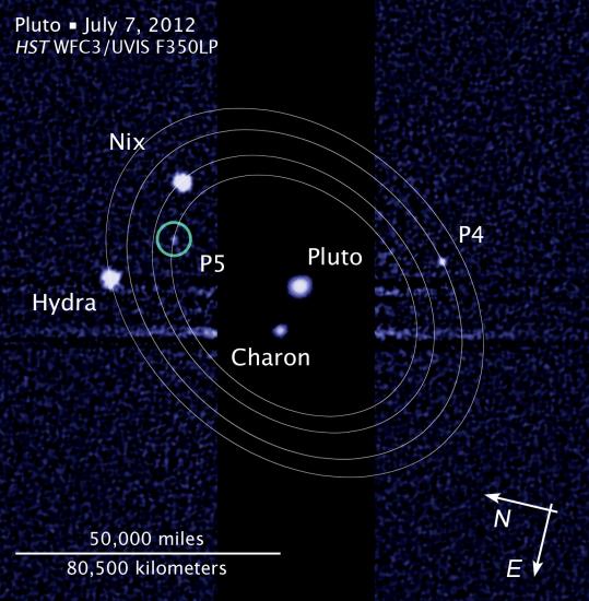 Compass and Scale Image of Pluto